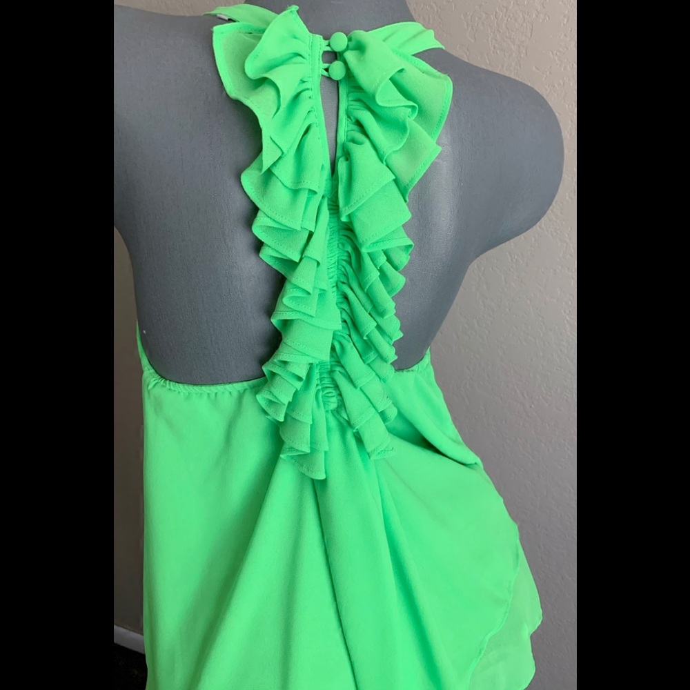 Naked Zebra Ruffled Back Top Small